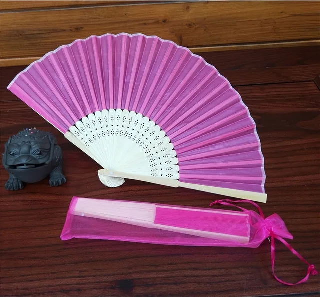150 шт/партия персонализированный Шелковый ручной вентилятор Свадебный с