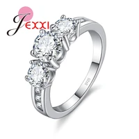 engagement ring crystal wedding rings 925 sterling silver rings jewelry for women hot anillos anel