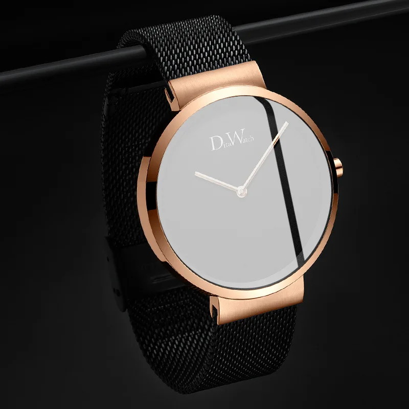 Часы DITA Couple для мужчин и женщин простые наручные с тонким циферблатом без