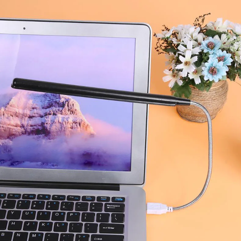 Мини usb Настольный светильник 10 светодиодный S USB гибкий металлический настольный