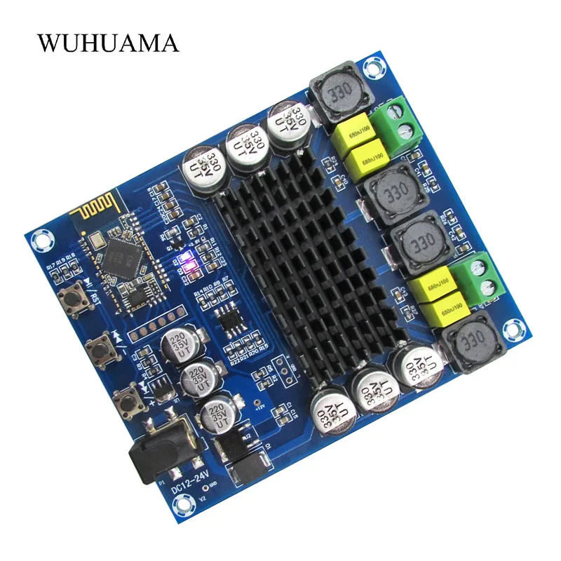 Плата усилителя TPA3116D2 Bluetooth 4 0 двухканальная 100 Вт + 12 24 В постоянного