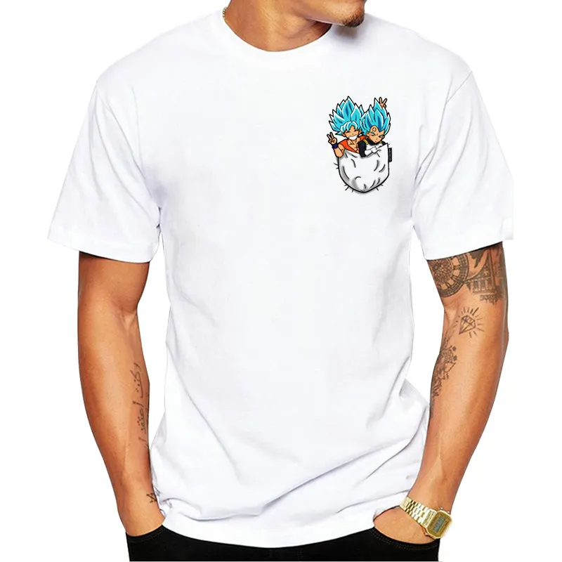 Dragon Ball футболка Для мужчин лето Z Супер сын Гоку Slim Fit Косплэй футболки аниме Homme |