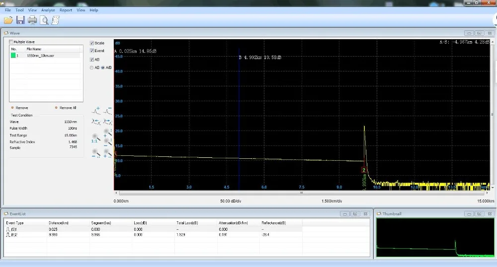 Мини OTDR TM290 1310/1550nm со встроенным VFL/OPM/OLS/OTDR сенсорным экраном оптический рефлектометр