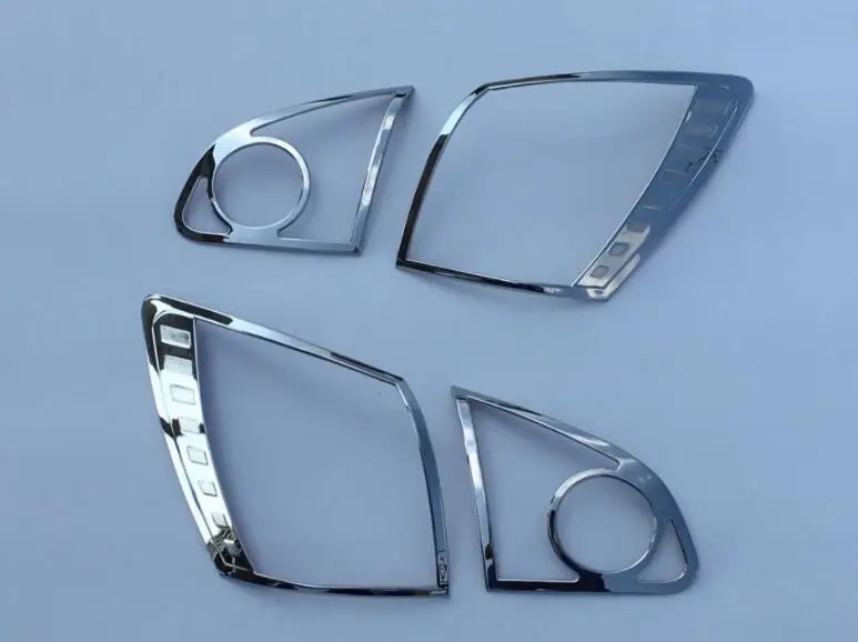 rear Автомобильный Внешний Хром для Nissan Qashqai J10 2007-2009 Передние фары задние фары лампы Крышка задние фонари отделка, наклейки - Цвет: rear