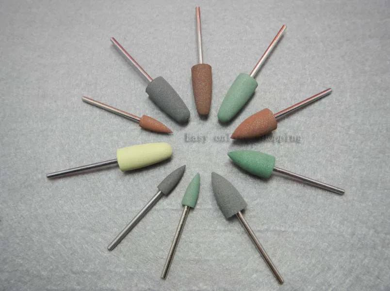 

Dental Bur Block Holder Station Hold 60 + 10pc Silicone Rubber polishers Diamond