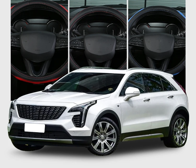 Кожаный чехол на руль кожаный ручной работы автомобильные аксессуары для Cadillac XT4