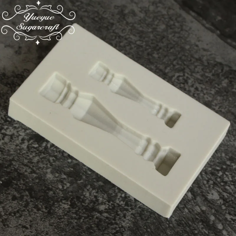 Форма для силиконовых маленьких колонн Yueyue Sugarcraft для украшения тортов фонданом, шоколадом и марципаном.