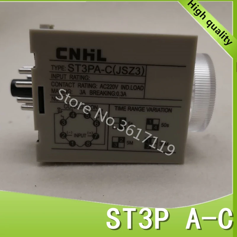 

ST3PA-C AC220V AC110V AC380V AC36V DC24V DC12V Time relay timing relay timing power-on delay ST3P JSZ3 A-C