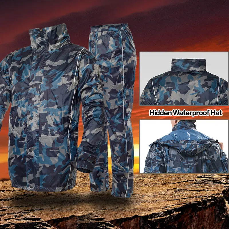 Непромокаемый Профессиональный дождевик QIAN для взрослых утолщенный плотный