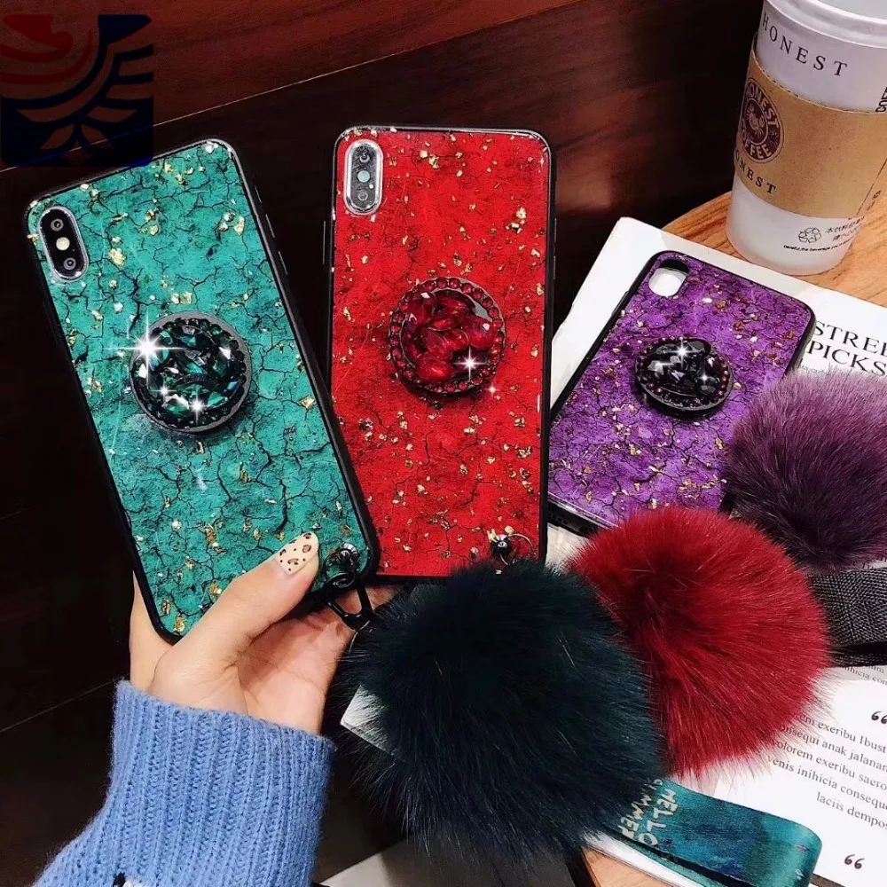 Роскошный золотой фольги Bling мрамор Алмаз чехол для телефона мягкий TPU iphone 6 S 7 8 Plus