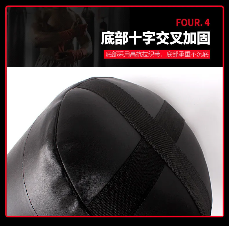 

120cm PU Leather Kick Boxing Punching Bag Sandbag For Adult MMA Muay Thai Taekwondo Sport Fitness Training Exercise Equipment