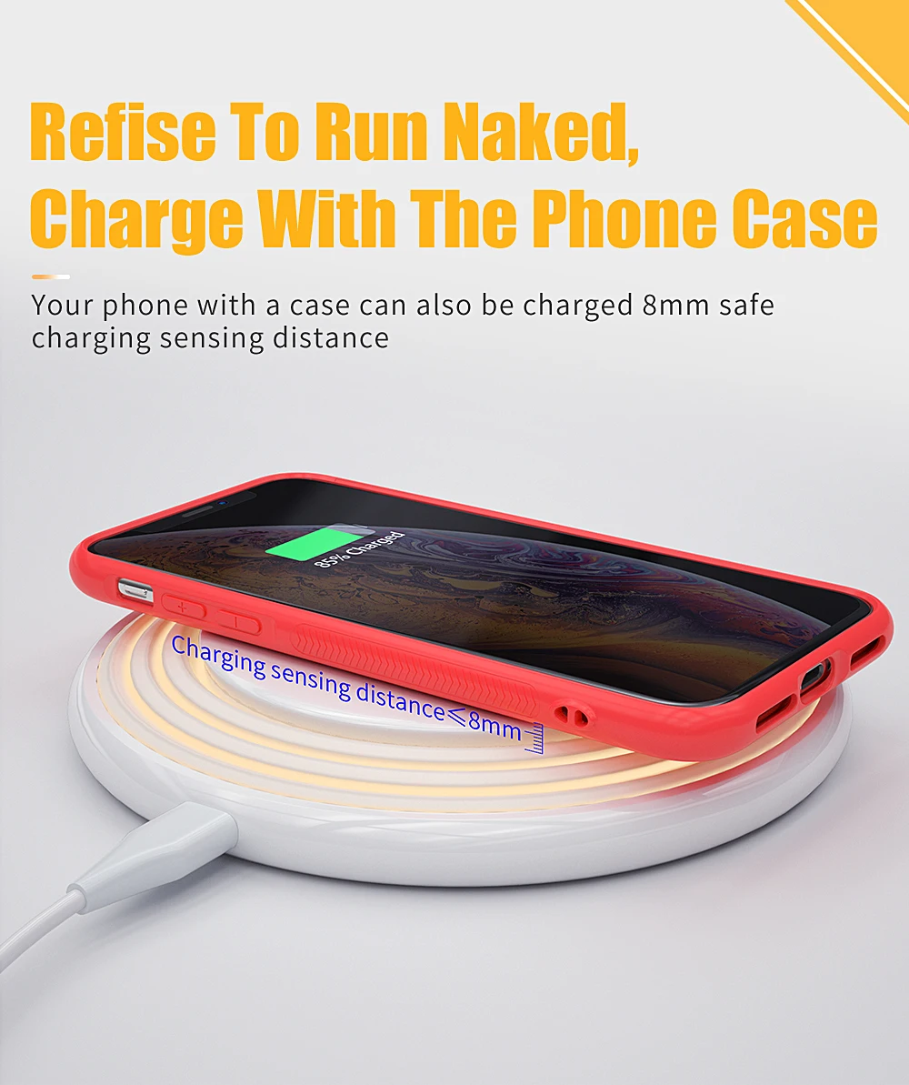 Беспроводное зарядное устройство Essager Qi для iPhone 11 Pro Xs Max samsung быстрая Беспроводная зарядная док-станция ночной Светильник держатель для телефона