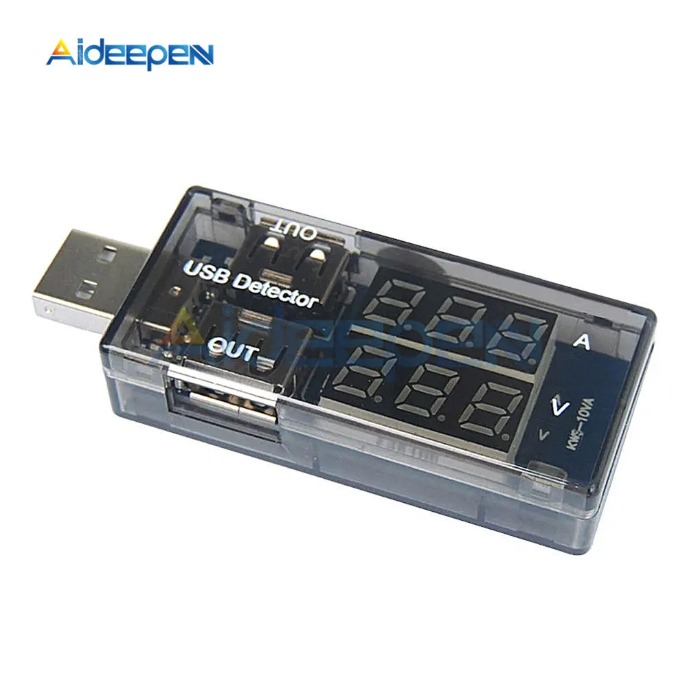 USB зарядное устройство Доктор цифровой двойной дисплей Зарядка батареи Вольтметр Амперметр измеритель тока USB детектор умная функция