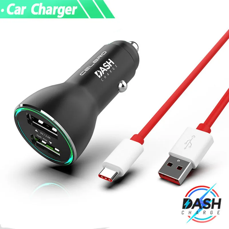 Автомобильное зарядное устройство с двумя usb-портами для oneplus 7 pro 6T 6 5T 5 3t 3, кабель для быстрой зарядки one plus, автомобильное usb-зарядное устройство
