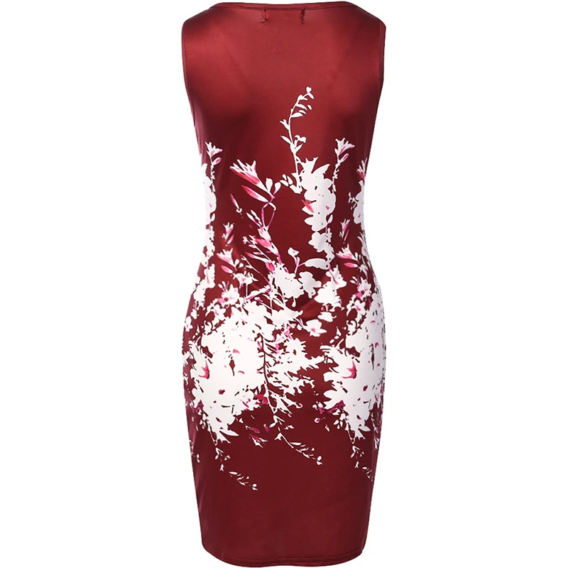 

Two Colors Fashion Ink Style Printed Dress Slim Bag Hip Summer Dress New Style Sexy Casual Straight Mini Women Dress
