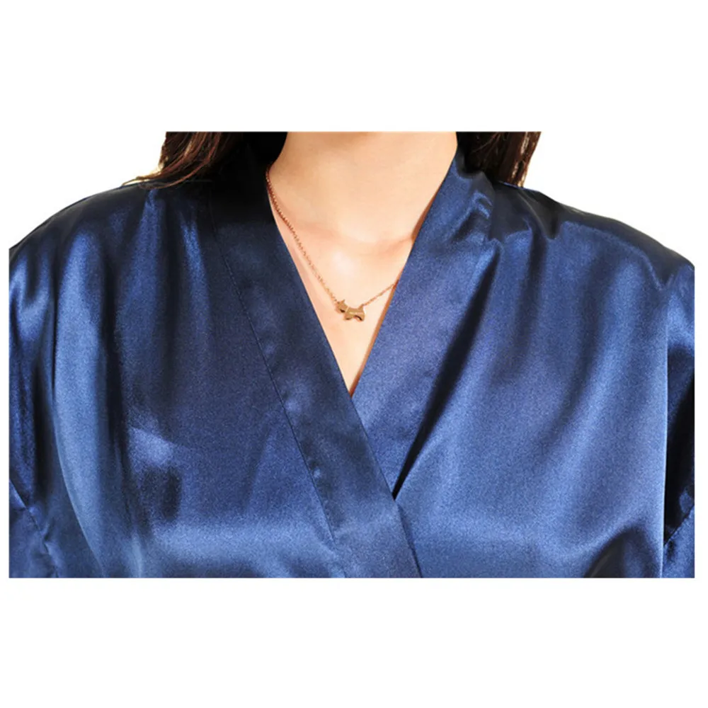 Rayon Robe Wedding Bride Bridesmaid Gown For Women Silk Sleepwear Japanese Kimono Large Size Women's Sexy Bathrobe | Женская одежда