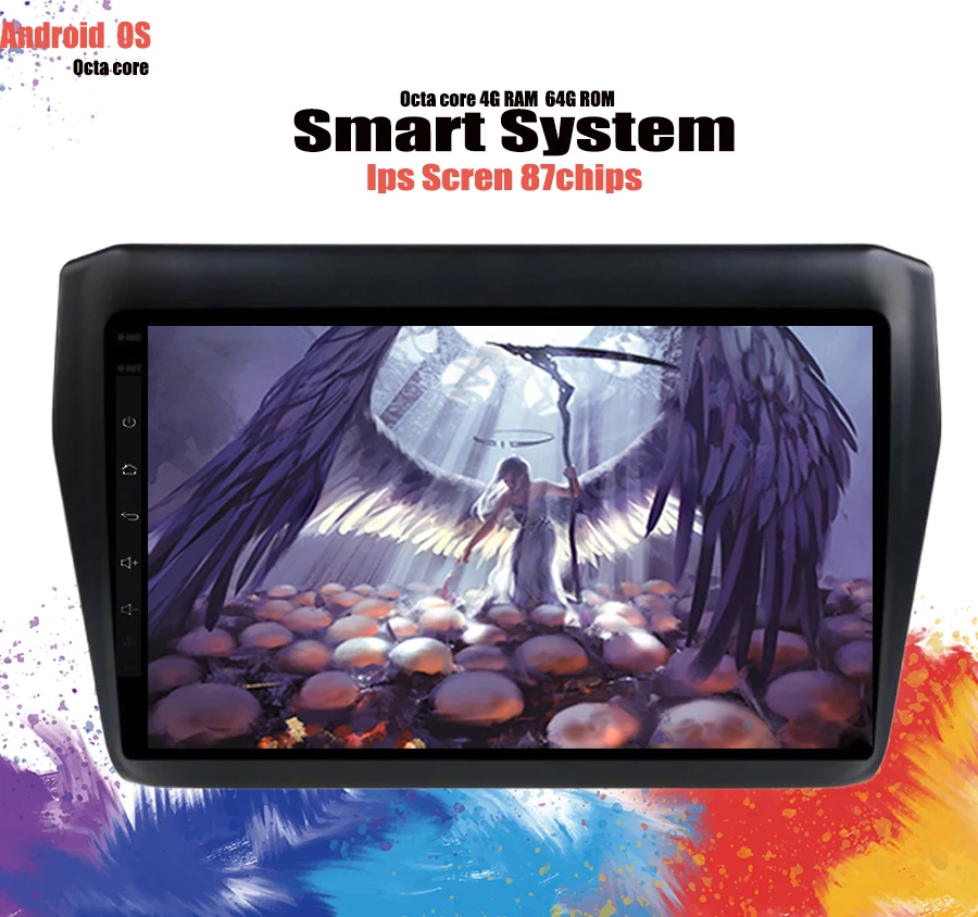 Автомобильный мультимедийный dvd-плеер Octa Core 9 &quotAndroid 10 0 для suzuki swift 2017-2019