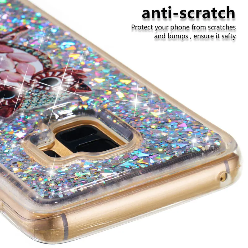 Soft TPU Liquid Case For Samsung Galaxy S9 G960F G960F/DS Quicksand Dynamic Pattern Cover S9+ Plus G9650 G965F |