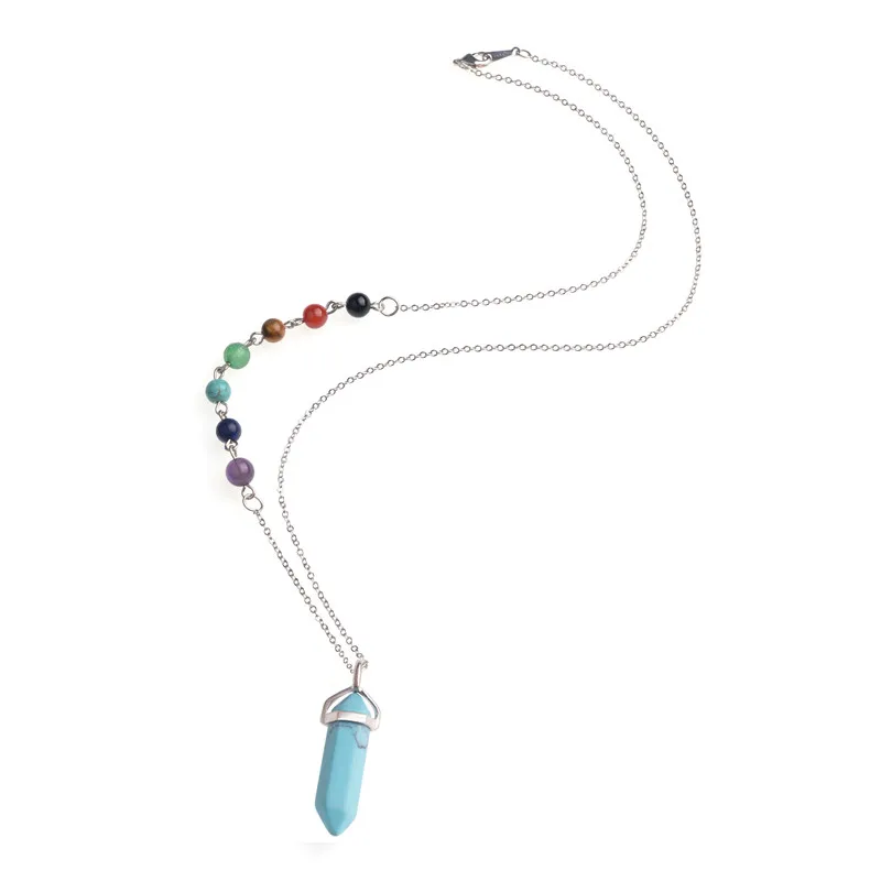 Ожерелье чакры модные ювелирные изделия collier homme кварцевые хрустальные цепочки