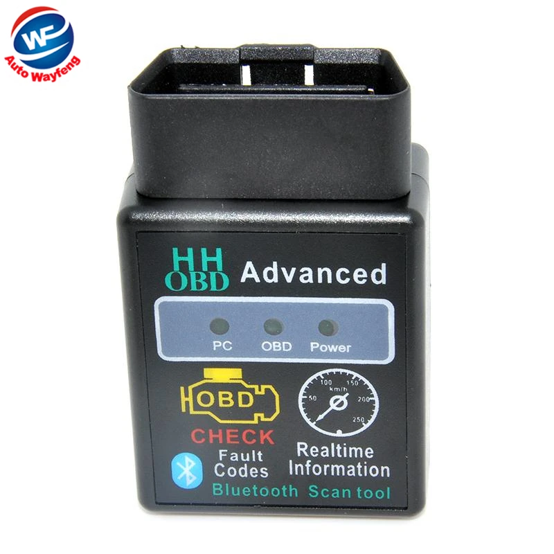 2015 HH OBD MINI ELM327 v1.5 черный Bluetooth OBD2 автомобильный беспроводной адаптер Сканер TORQUE