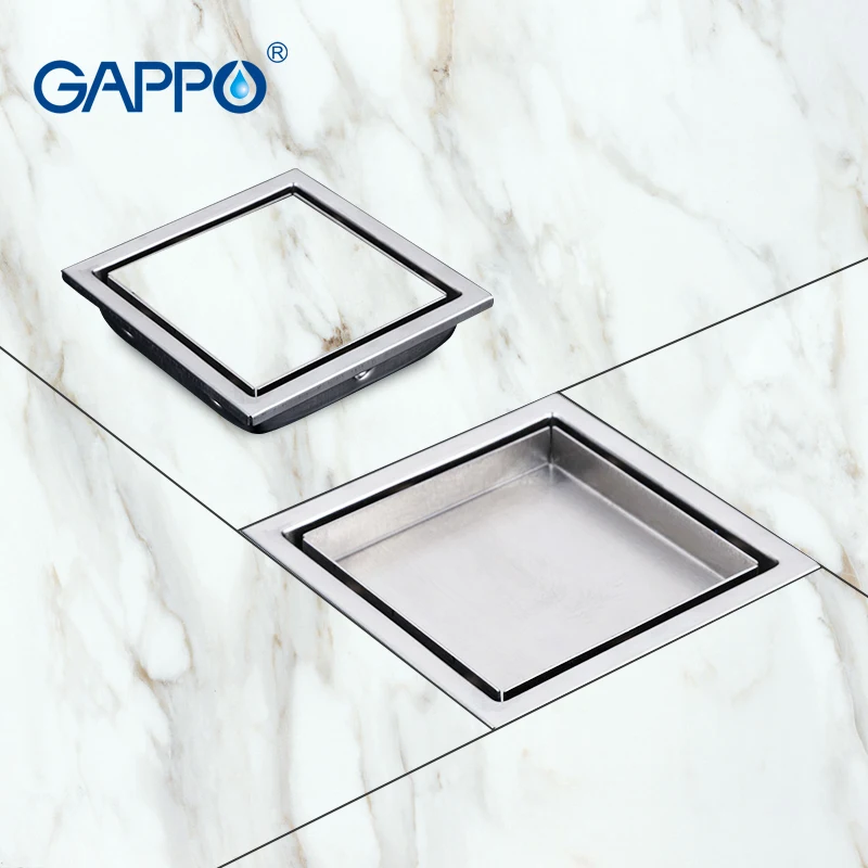 GAPPO пробка Слива ванны квадратные мусорные решетки ванной Душевой сток в полу