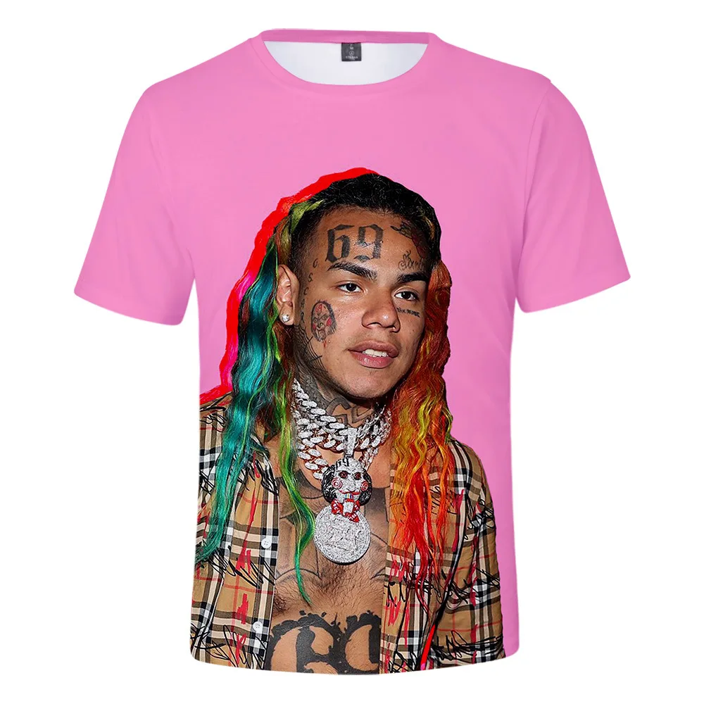 Футболка унисекс с мультипликационным рисунком 6ix9ine 3D модная хипстерская