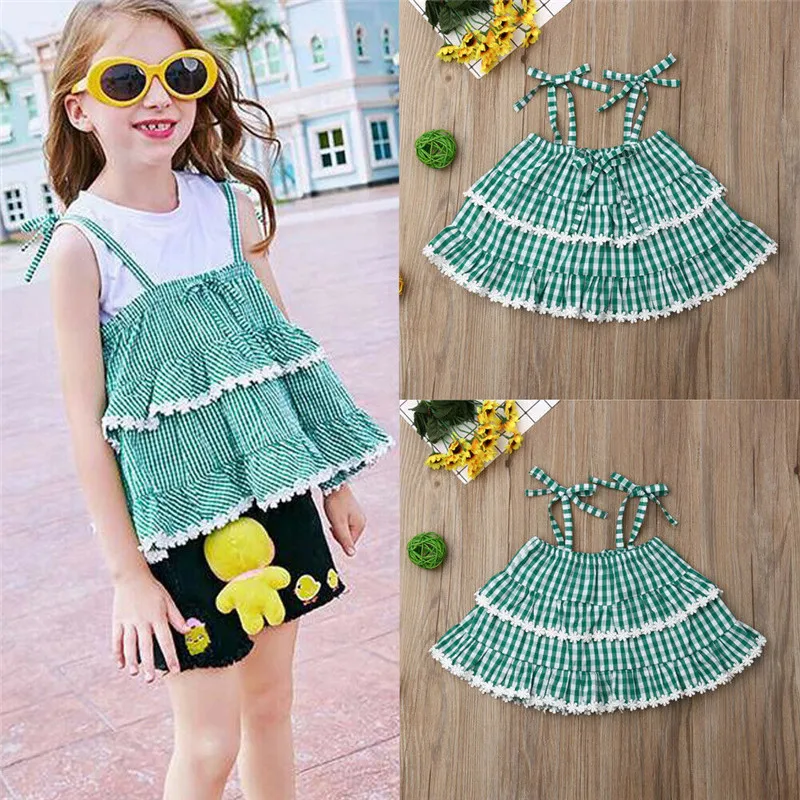 Toddler Kids Baby Girls Sleeveless Tops Floral Dress Sundress Outfit 1-5T Dresses For Cotton Girl Clothes | Детская одежда и обувь