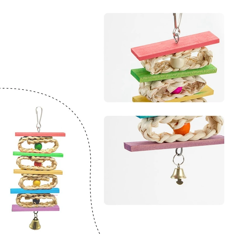 Горячий красочный набор узлов клювоточка для попугая Игрушки маленьких и