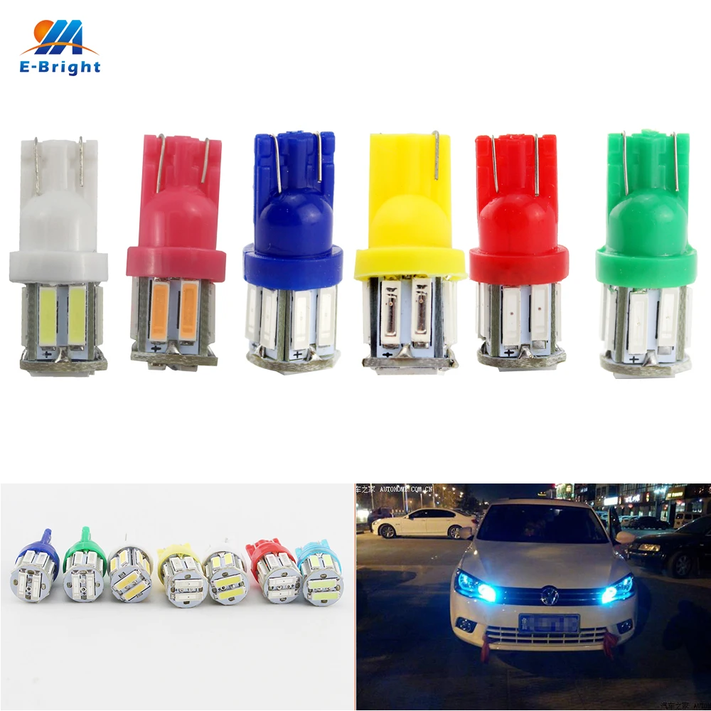 4 шт. T10 194 168 7014 10 SMD W5W Led авто номерные знаки 12 В DC белый синий красный зеленый