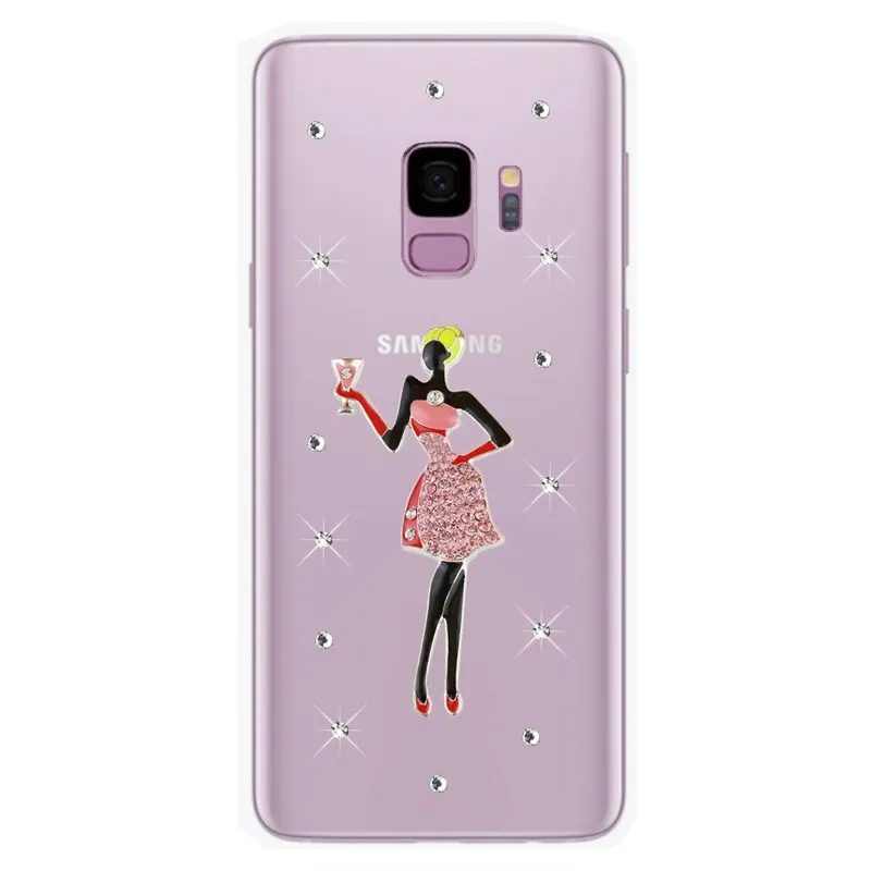 Лучший подарок Хрустальная крышка с бриллиантами для Samsung Galaxy A7 2018 чехол A750F S8 S9 Note