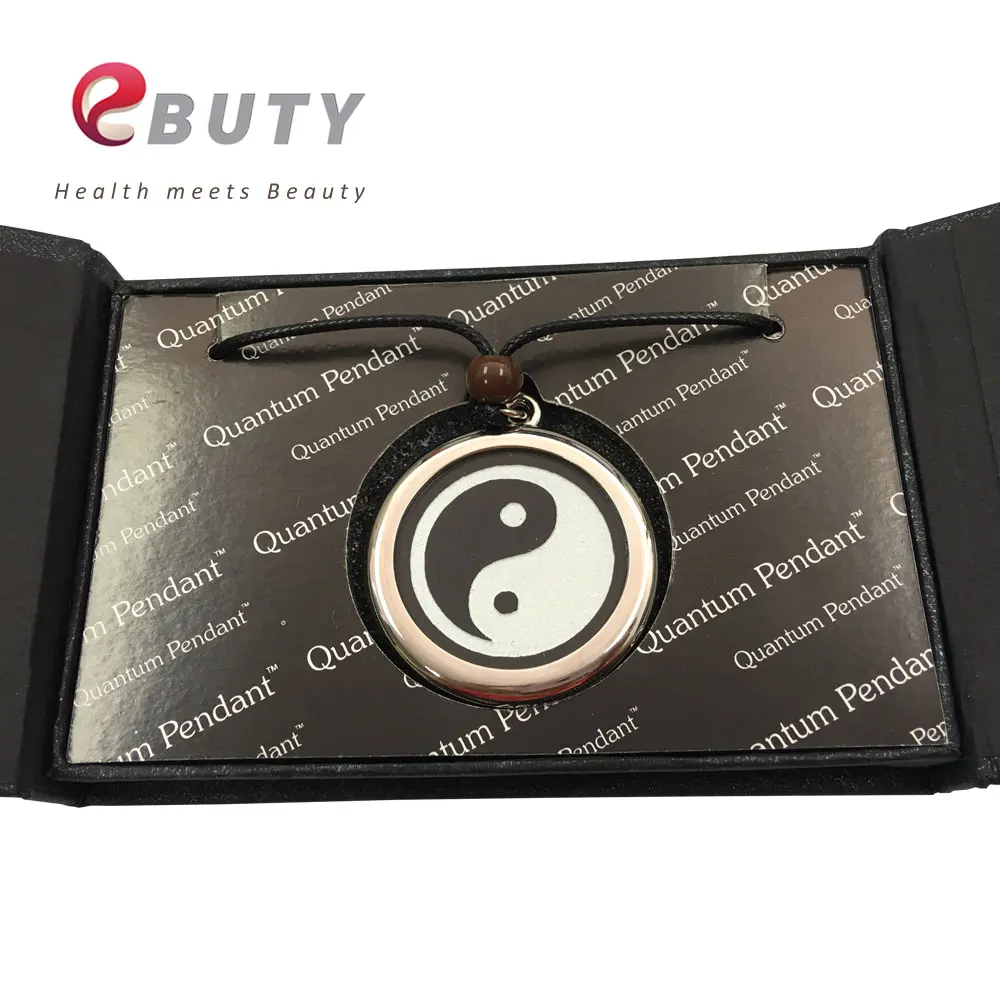 

EBUTY Scalar Energy Pendant Quantum Ion Black Volcanic Lava Pendants Taiji Design Charming Men Pendants Health Jewelry