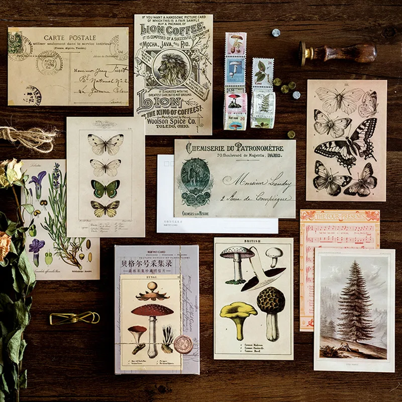 30 шт. образцы заметки о лесных растениях стильная открытка в качестве