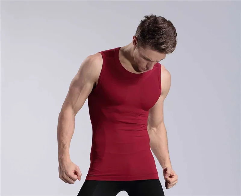 Для мужчин тренировка Pro Gymming Shaper Топ жилет спортивные Леггинсы для бега Yogaing Compress тело фитнес пляж спортивные футболки майки MA03