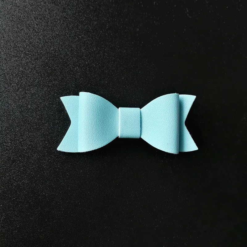 Blue color Новинка, 12 шт./лот из искусственной кожи,, бант, шпилька, войлок, искусственная кожа, бант, заколки для волос, модный аксессуар для волос, бант, заколка для волос для девочек - Цвет: Blue color