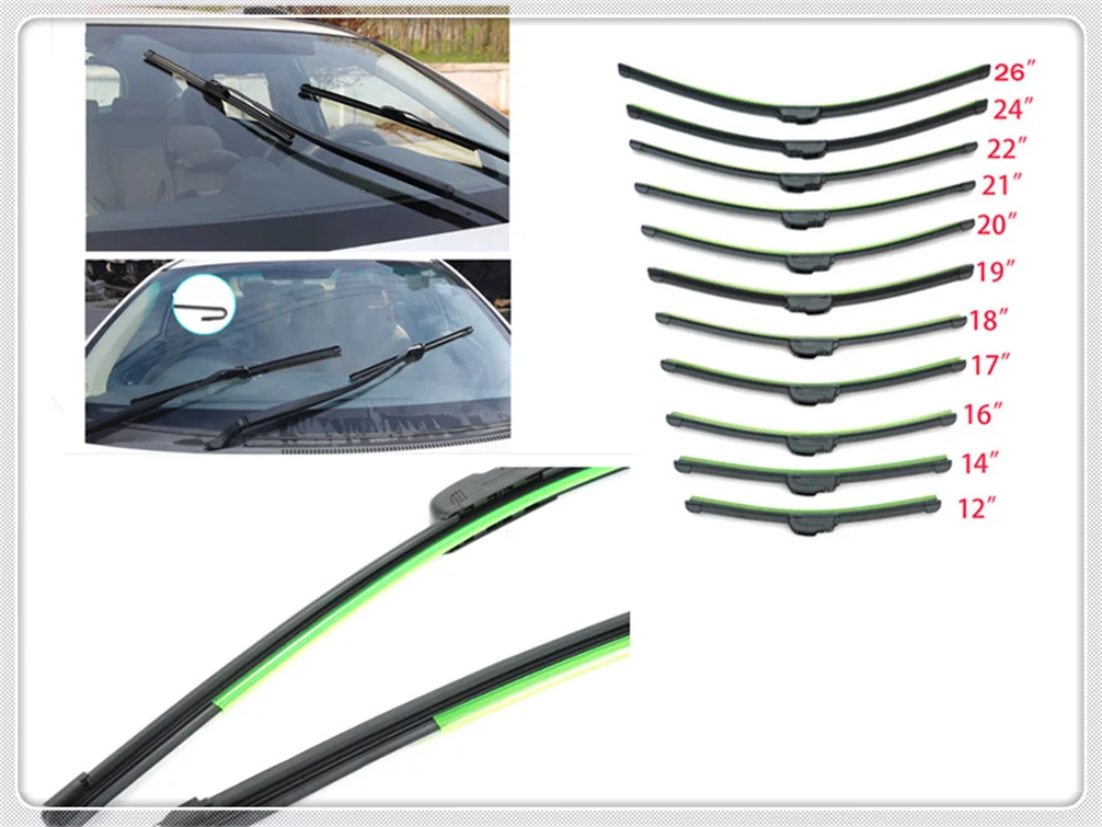 Автозапчасти ветровое стекло стеклоочистителя u образный без кронштейна