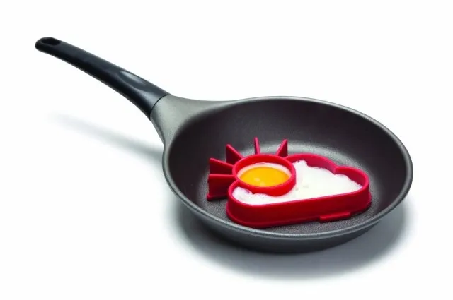 1 шт. Завтрак Инструмент Силиконовые Fried Egg Mold симпатичный красный блин Кольца яйца формы Защита от солнца облако силиконовые яйца Shaper силиконовые форма ОК 0288
