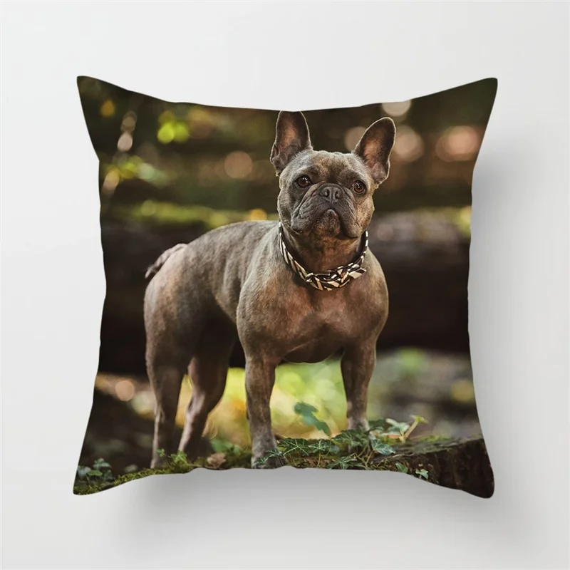 Fuwatacchi симпатичная наволочка для собаки диванной подушки дивана спальни льняная