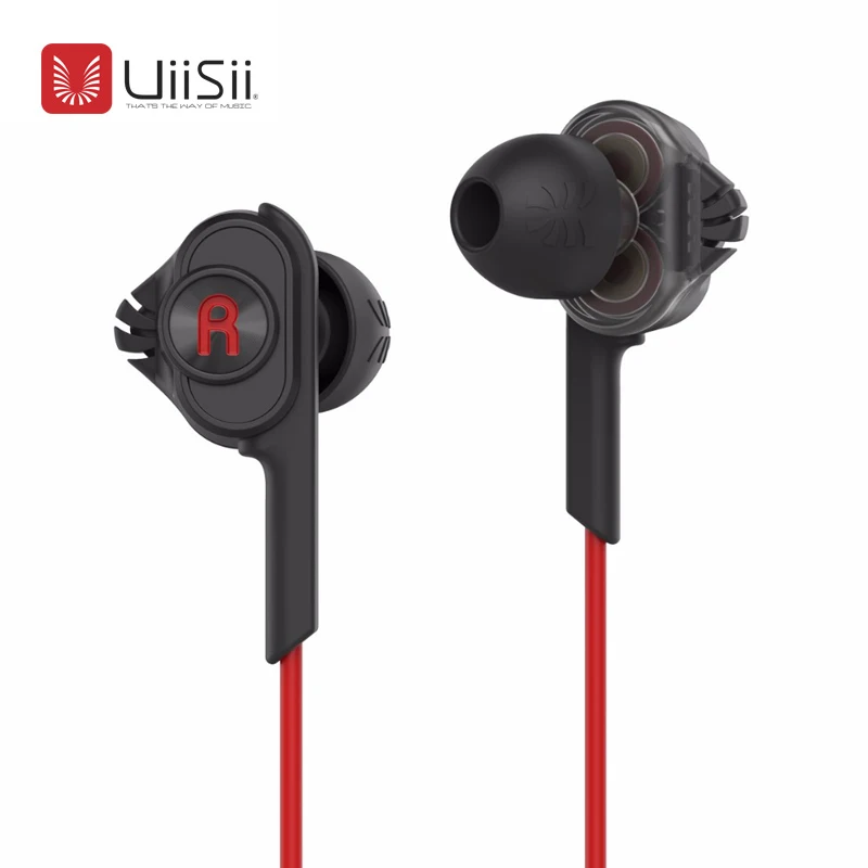 UiiSii T6 HIFI глубокий бас наушники двойной драйвер шумоизоляция профессиональные с