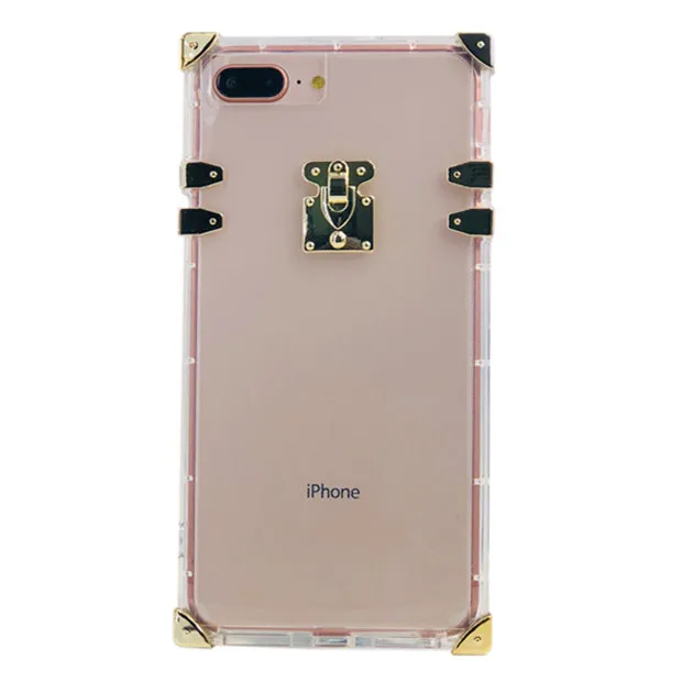 Роскошный прозрачный золотой дизайнерский чехол для телефона iPhone X XS 108 7 6 S Plus s