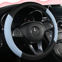 universal car pu leather steering wheel covers anti slip skidproof durable 38cm15 dynamic fibre handmade steering wheel cover