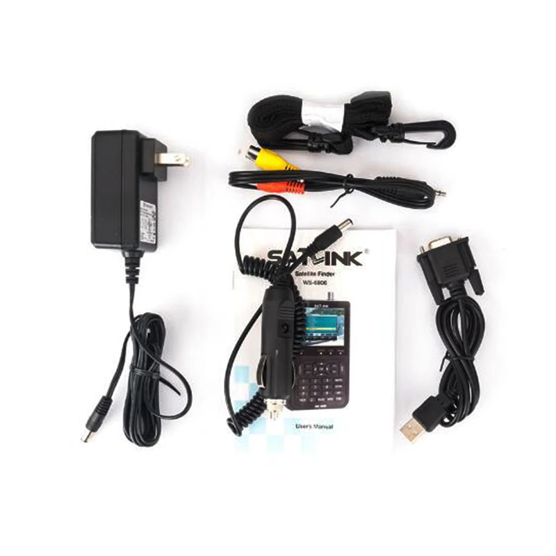 Satlink WS-6906 DVB-S FTA цифровой спутниковый искатель, измеритель спутникового сигнала WS 6906 3,5 дюймовый ЖК-дисплей с аккумулятором 3000 мАч