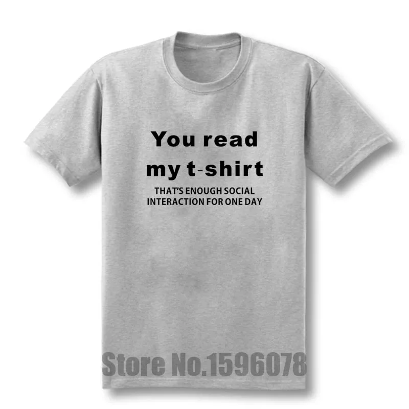 Новая модная футболка с надписью «You Read My», Новая мужская хлопковая забавная футболка, Мужская хлопковая футболка с коротким рукавом, футболки - Цвет: gray