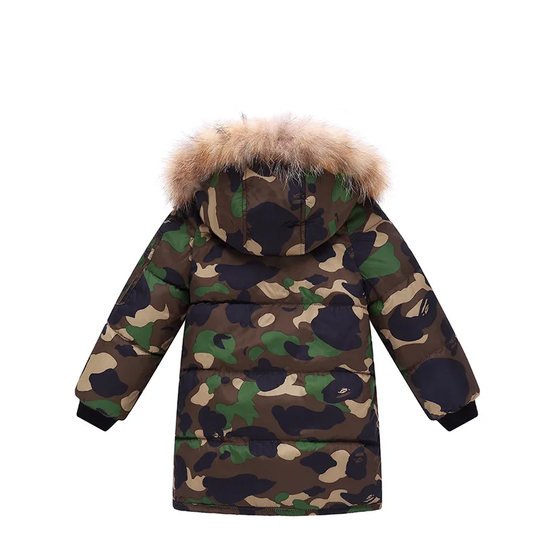 Winter boys girls jacket parka kids camo coats for teenage down coat children hoody clothes C86101A |