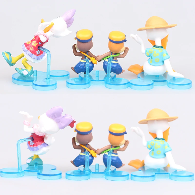 Disney Игрушечные лошадки 6 шт./лот 10 см Микки и Минни Маус Дональд Дак ПВХ фигурку