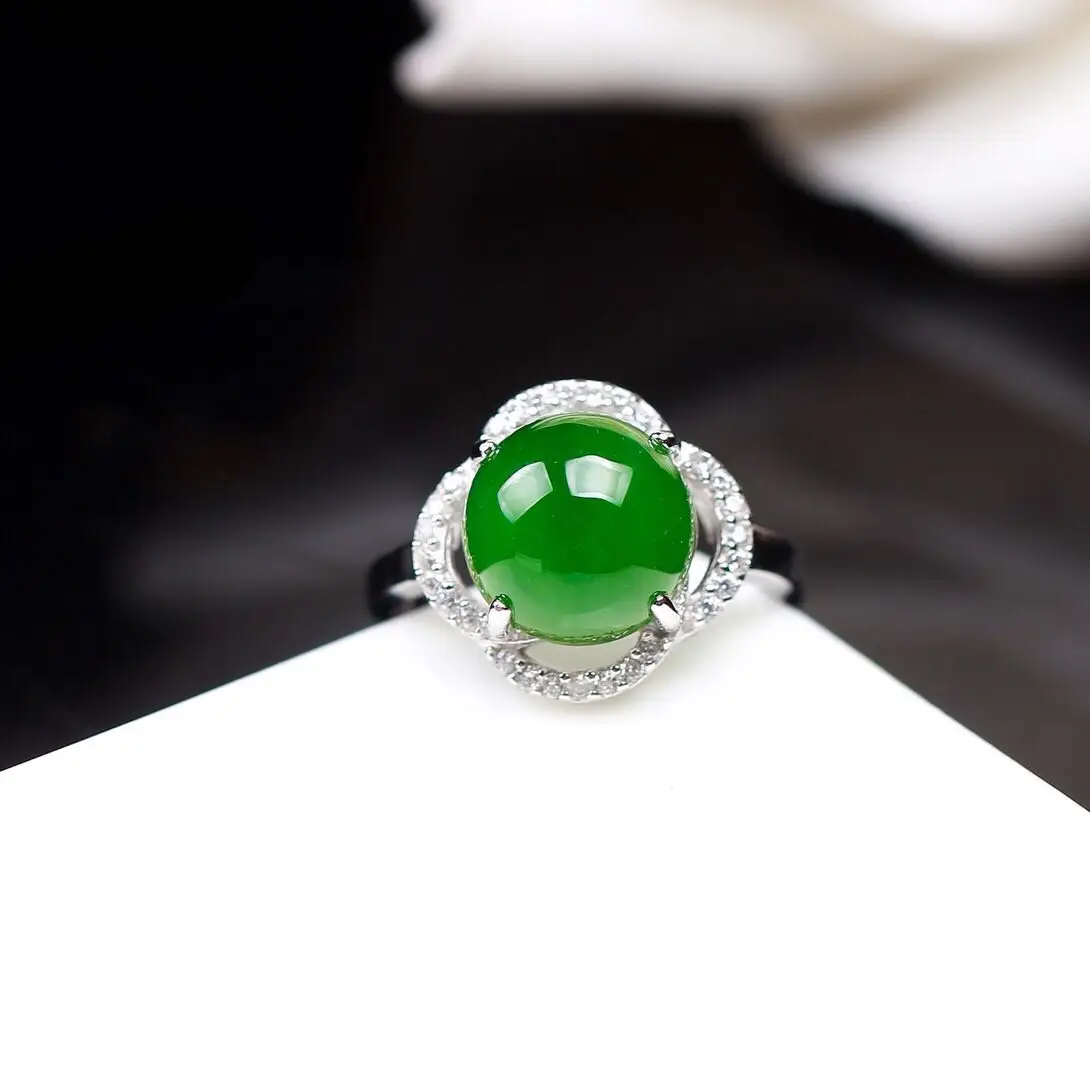 AndTianyu Jade 925 Чистое серебро женское живое нефритовое кольцо