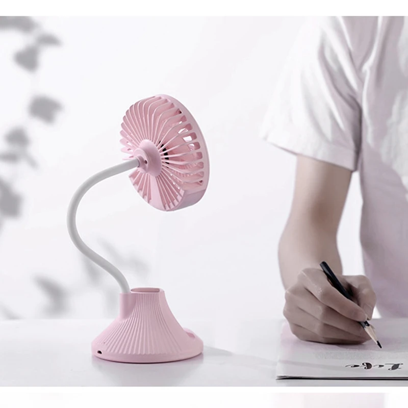 Usb перезаряжаемая Настольная лампа вентилятор для студентов обучающий