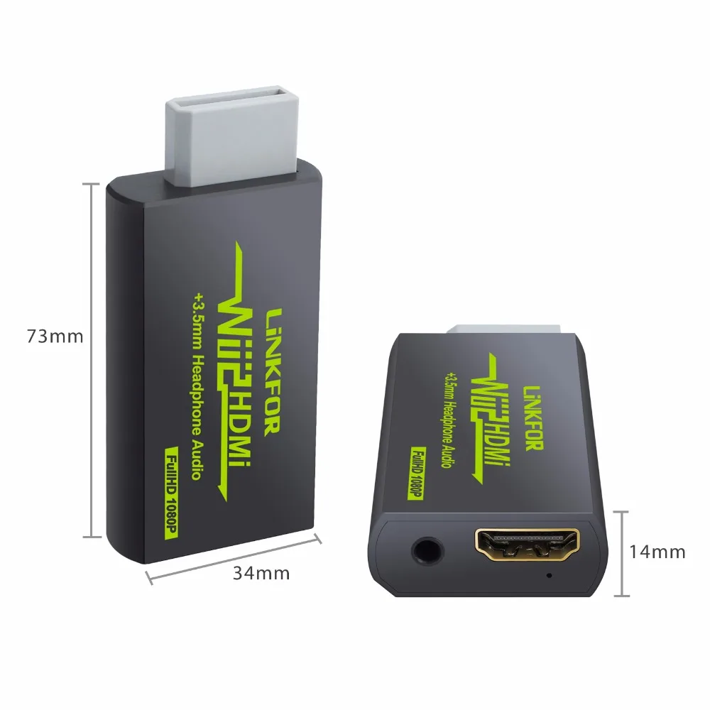 PROZOR для Wii to HDMI совместимый конвертер весы сигнала до 720P / 1080P WII 2 адаптер аудио 3 5