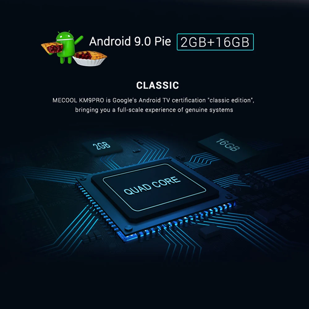 MECOOL KM9 PRO Android 9,0 tv Box для Smart tv 4K медиаплеер Amlogic S905X2 16 Гб голосовой пульт дистанционного управления с сертификатом Google