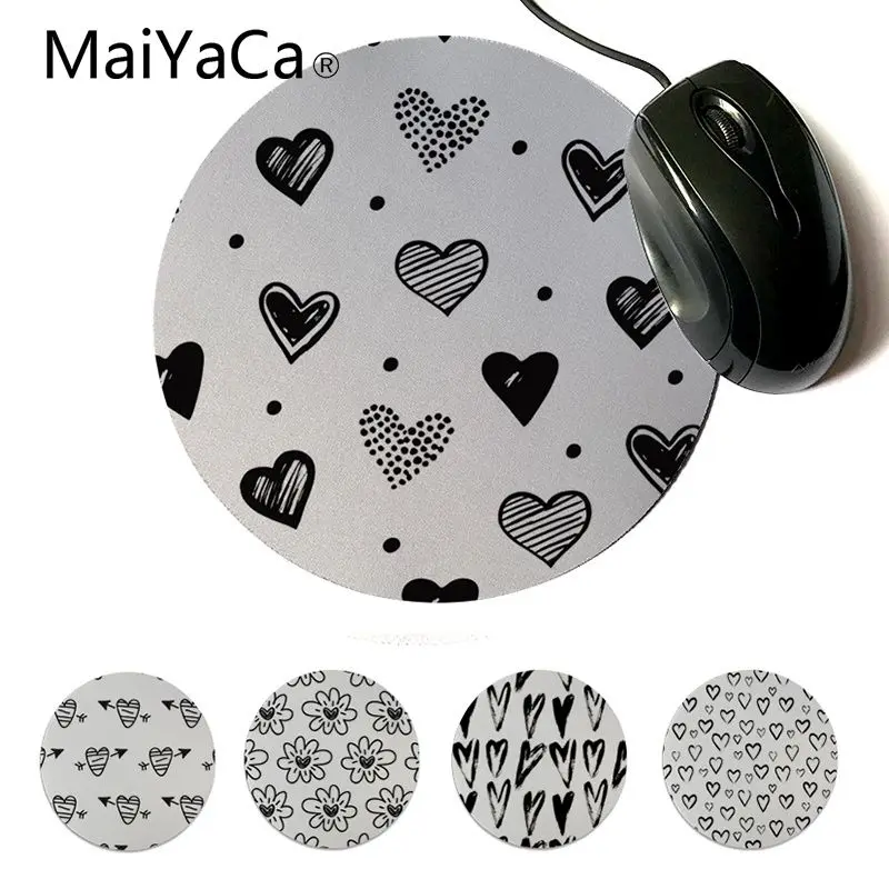MaiYaCa винтажные скетч сердца бесшовные узоры компьютерные игровые круглые