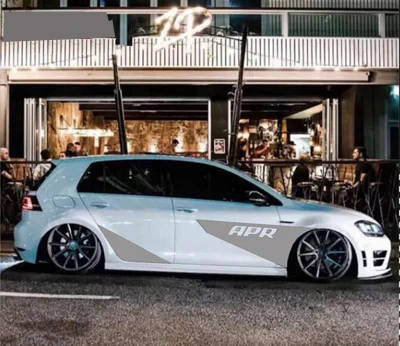 Серебристый 1 пара KK наклейка на кузов автомобиля для volkswagen VW Golf 6 7 MK3 MK4 MK5 MK6 MK7 TDI R20 R32 B5 B6 B7 GTI Polo CC - Название цвета: Серебристый
